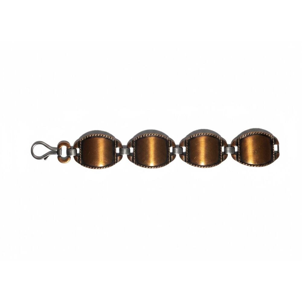 Vintage 4 link Copper Bracelet MCM 7" L x 1.25" W